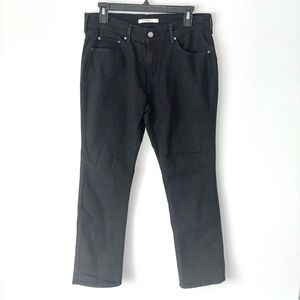 Levi’s Women’s 505 Straight Leg Jeans Black Denim Size 29 Capsule Wardrobe Basic